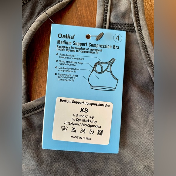 Tie Dye Medium Support Compression Sports Bra - Picture 3 of 4